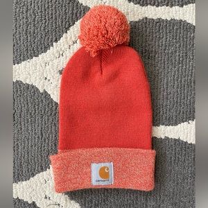 Carhartt orange Pom beanie